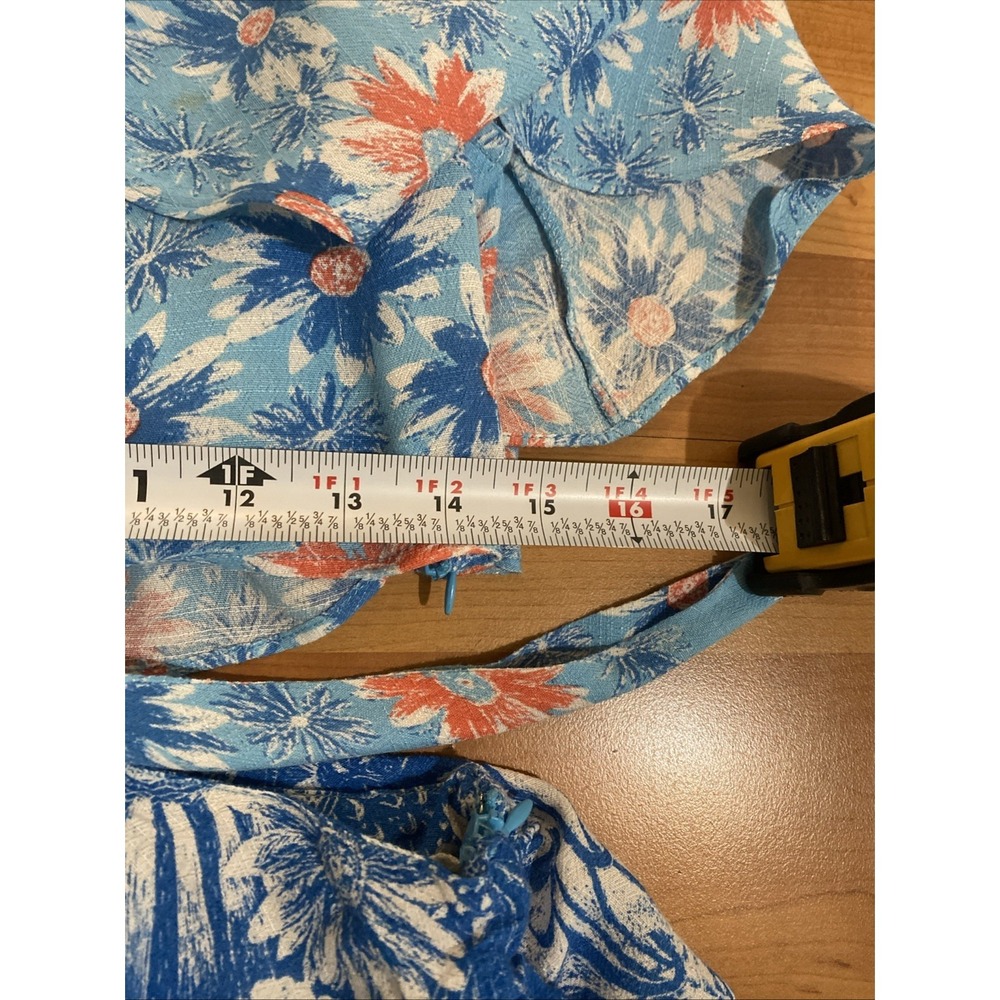 Free People Dark Star Floral Cutout Mini Dress Blue Size Small S Tropical Beachy - Picture 10 of 15